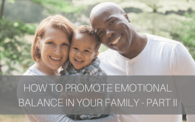 How to Promote Emotional Balance in Your Family – Part II